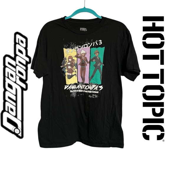 Hot Topic Danganronpa Trio Panel Women’s Boyfriend Fit Tee Large - Picture 1 of 7
